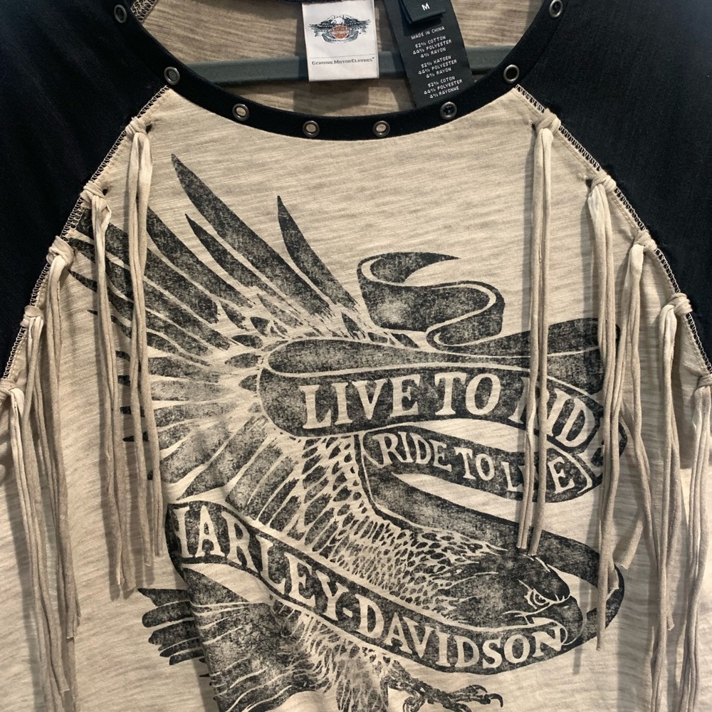 Harley Davidson tassel shirt